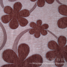 Jacquard-Blumen-Muster 100% Polyester-Garn gefärbtes Chenille-Gewebe